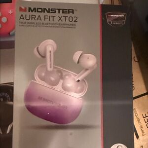 Monster Aura Fit XT02 True Wireless Earphones - Purple